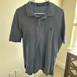 Men’s blue short sleeve polo